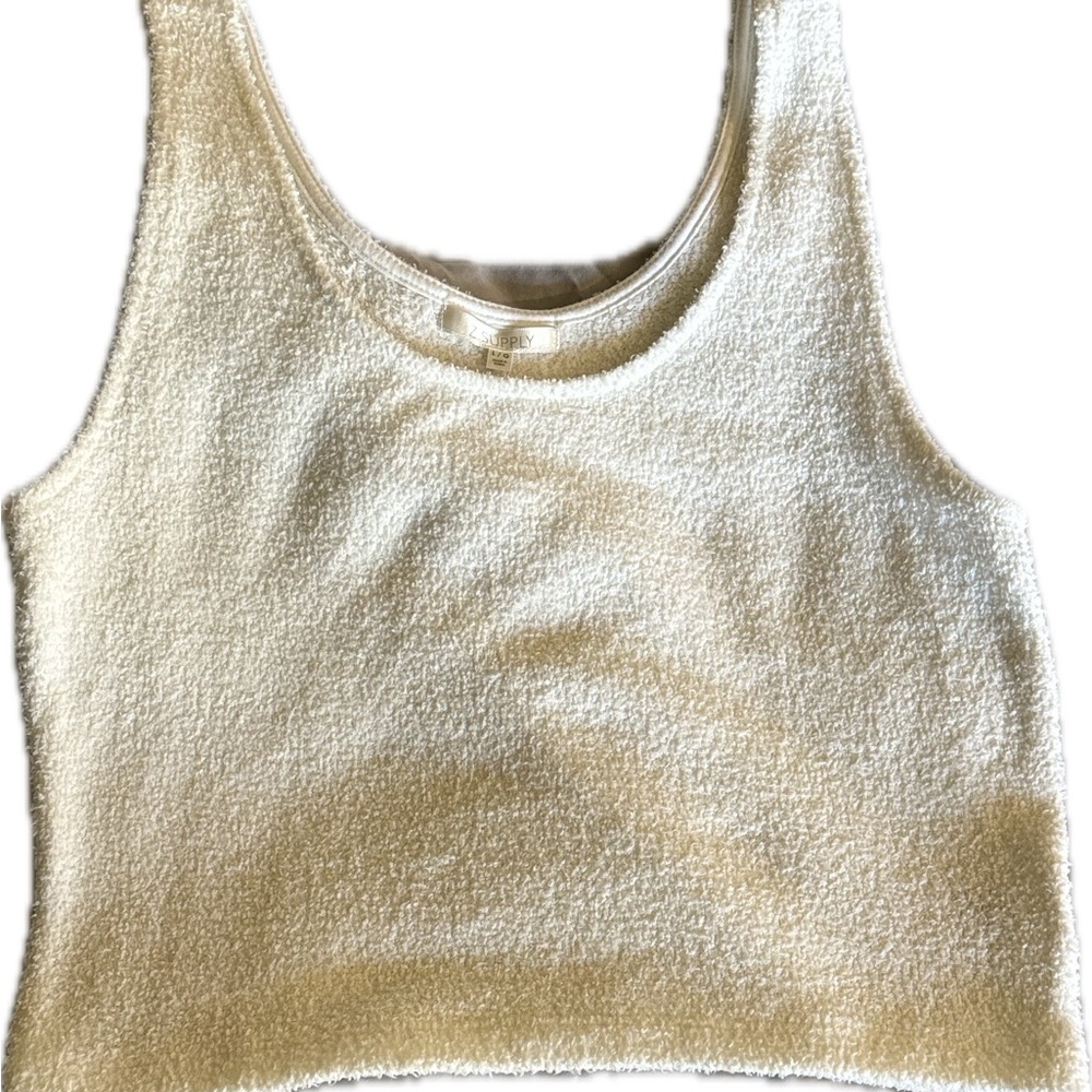 Z Supply Off-White Textured Knit Top